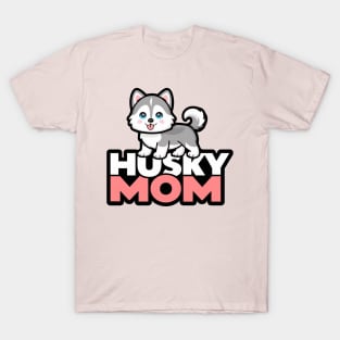 Husky Dog Mom Cute Kawaii T-Shirt